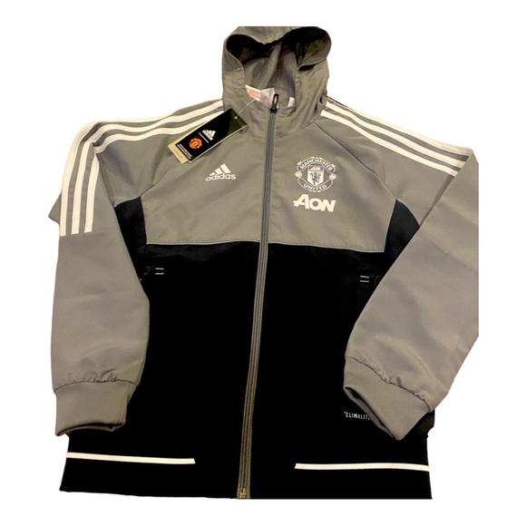 adidas Other - Official licensed Manchester United Grey adidas lightweight prematch jac…